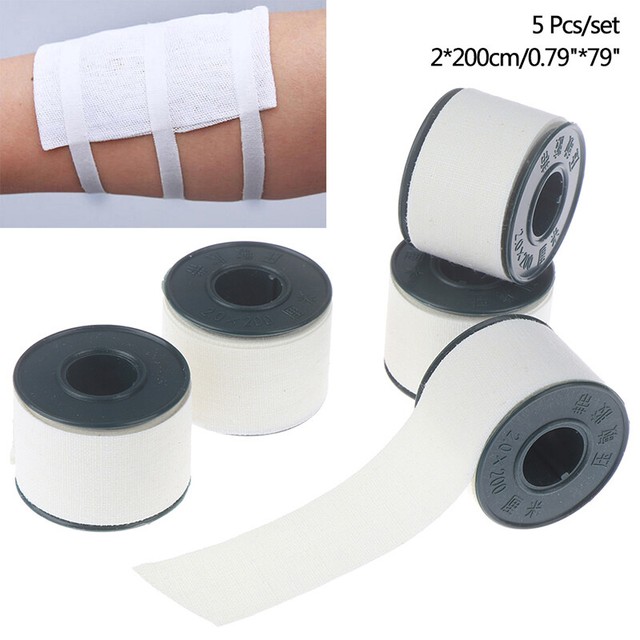 5 Roll Medical Adhesive Pressure Tape Fix Wound Dressing Breathable