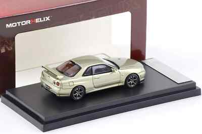 NISSAN SKYLINE GT-R R34 V-SPEC II HOOD OPENS 1/64 DIECAST CAR BY