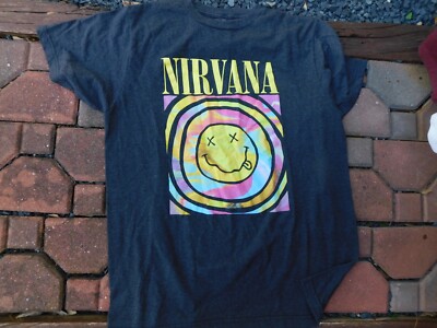 NIRVANA Swirl Psychedelic Band  Graphic T Shirt Size XL