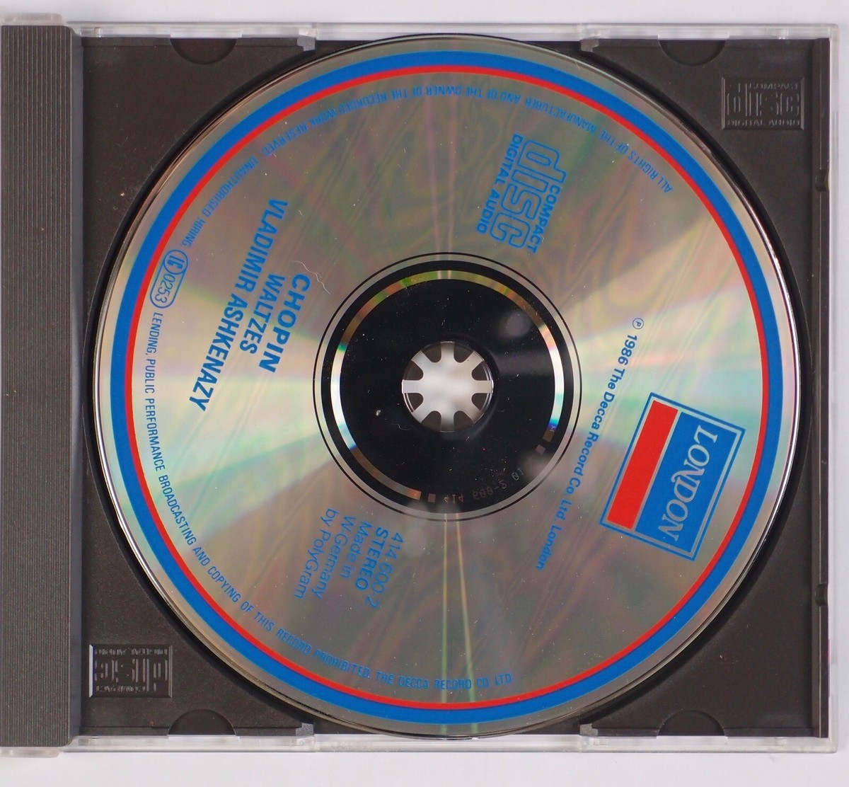 CHOPIN: Piano Waltzes, Ashkenazy 1986 West Germany London Full