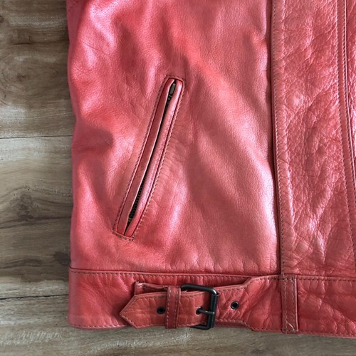 Belstaff LION BOMBER giacca di pelle, giacca di pelle, rosso antico, taglia M - Foto 6 di 15