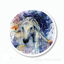 Stunning Horse Stallion Labels Scrapbook Stickers Favors Round Envelope Seals