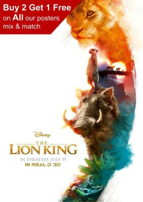 Der König der Löwen 2019 Real D 3D Filmposter A5 A4 A3 A2 A1