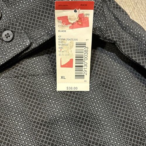 Eighty Eight Platinum Dress Shirt Mens Sz XLarge Black Long Sleeve Button Front - Picture 5 of 7