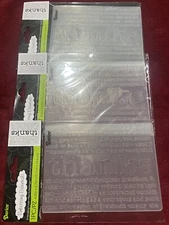 Lot of 3 Darice Embossing Essentials Thank You 4.25" x 5.75"