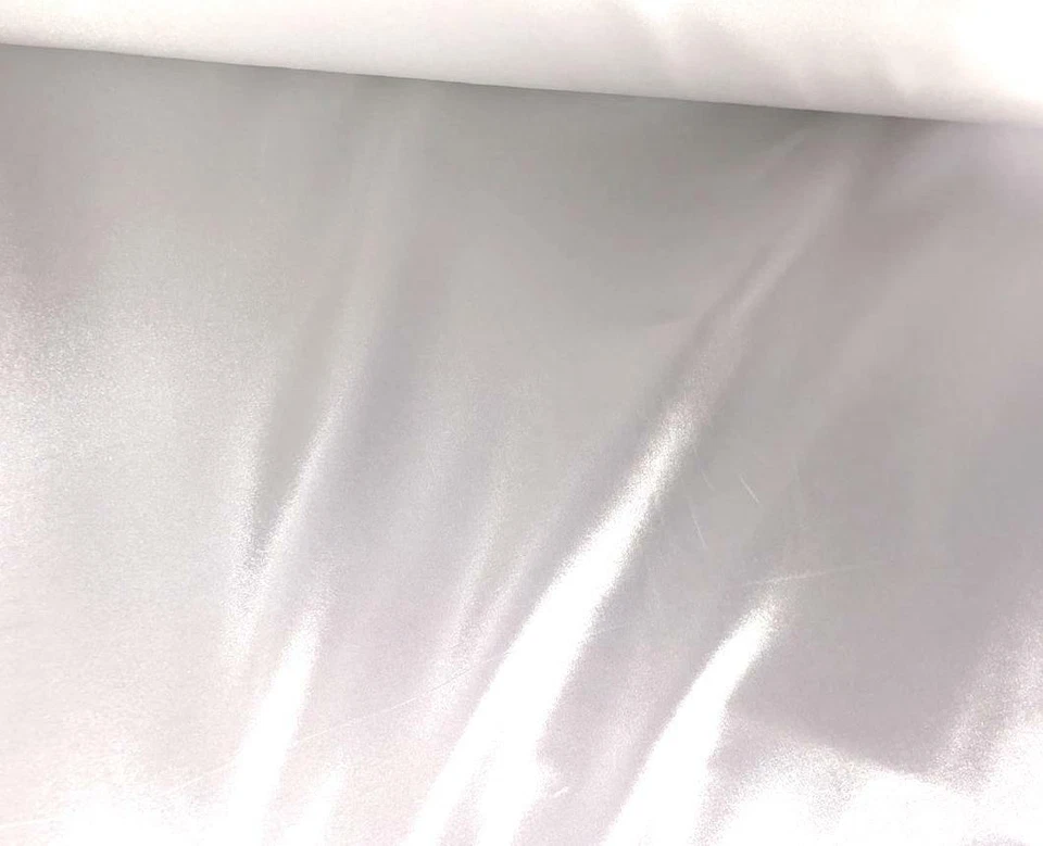 10 YDS WHITE POLYRAYON SHINY TAFFETA DRESS, LINING DECOR MEDIUM WEIGHT 58" WIDE - Image 3 of 4