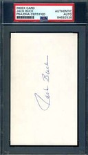 Jack Buck PSA DNA Coa Signed 3x5 Index Card Autograph