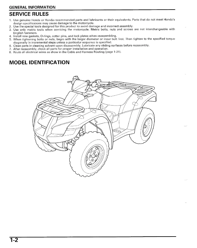 Honda 2003-2005 TRX650FA RINCON Shop Service Repair Manual COMB BOUND - Image 3 of 4