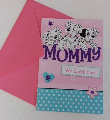 Greeting Card & Env Mommy's Birthday From Us ~ 101 Dalmatians