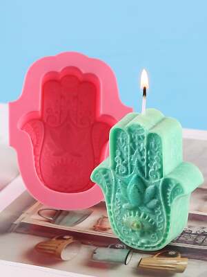 Hamsa Hand Candle Mold DIY Soap Mold Silicone Mold Candle Making Mould