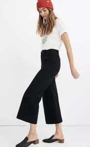madewell black wide leg pants
