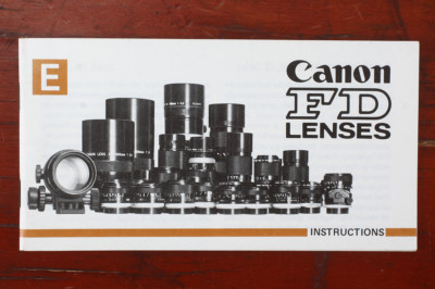 CANON FD LENSES INSTRUCTIONS, 1977/130634 | eBay