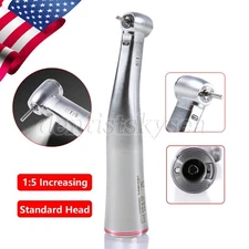 Dental 1:5 Increasing Handpiece Contra Angle LED fit NSK Electric Motor