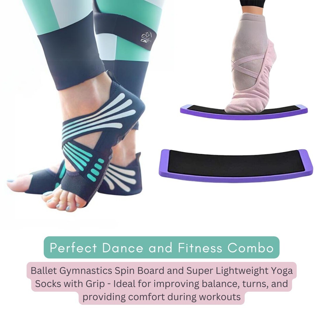 Ballet Gimnasia Figura Patinaje Tabla y Yoga Calcetines Zapatos Paquete de Agarre (Bulk3Sets)