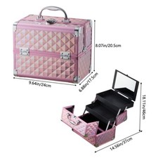 Aluminium XL Large Storage Beauty Box Make up Nail Jewelry Cosmetic Vanity Case