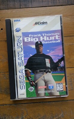 COMPLETE   Frank Thomas Big Hurt Baseball   Sega Saturn 1995 Game   USA Version