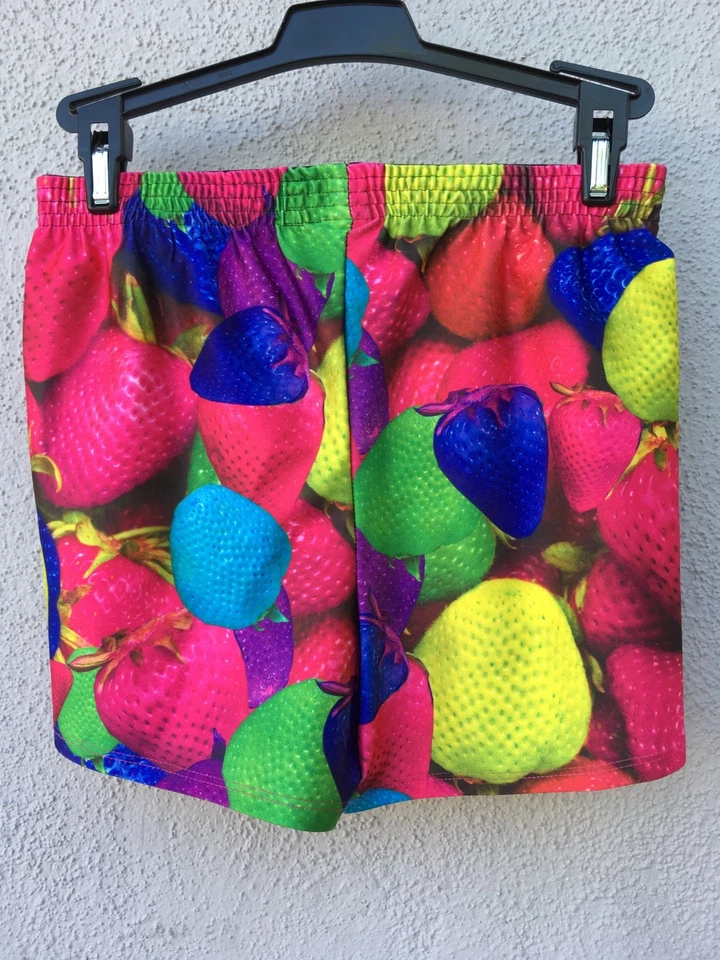 $50 NWT Zara Terez Multi Color Strawberry Design Shorts Girls  - Image 2 of 2