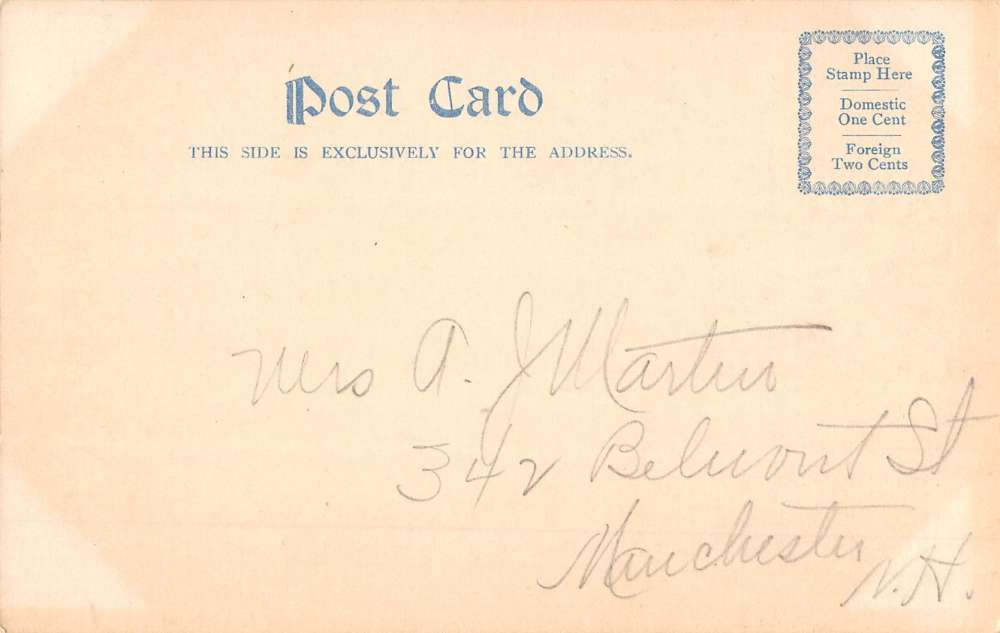 West Derry New Hampshire East Broadway Street Scene Antique Postcard