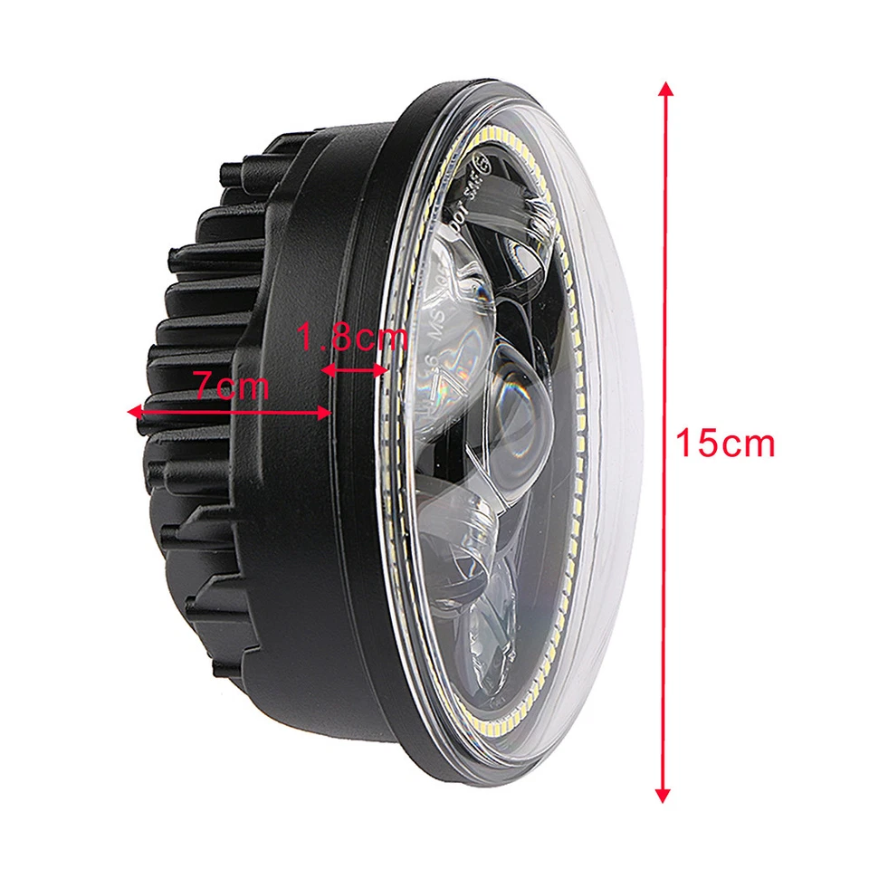 Светодиодная фара дальнего света 5,75 дюйма для Triumph 05-10 Speed/2017 Victory Octane тройная - Изображение 4 из 4