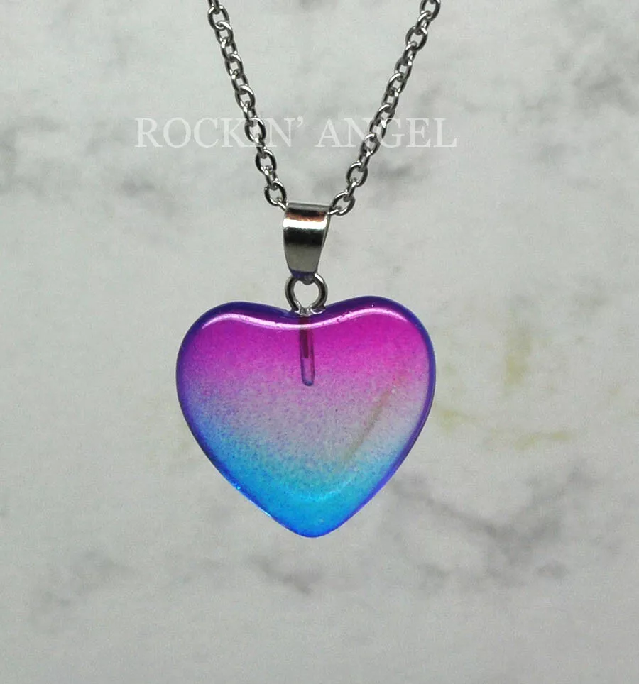 Blue stone 2024 heart necklace