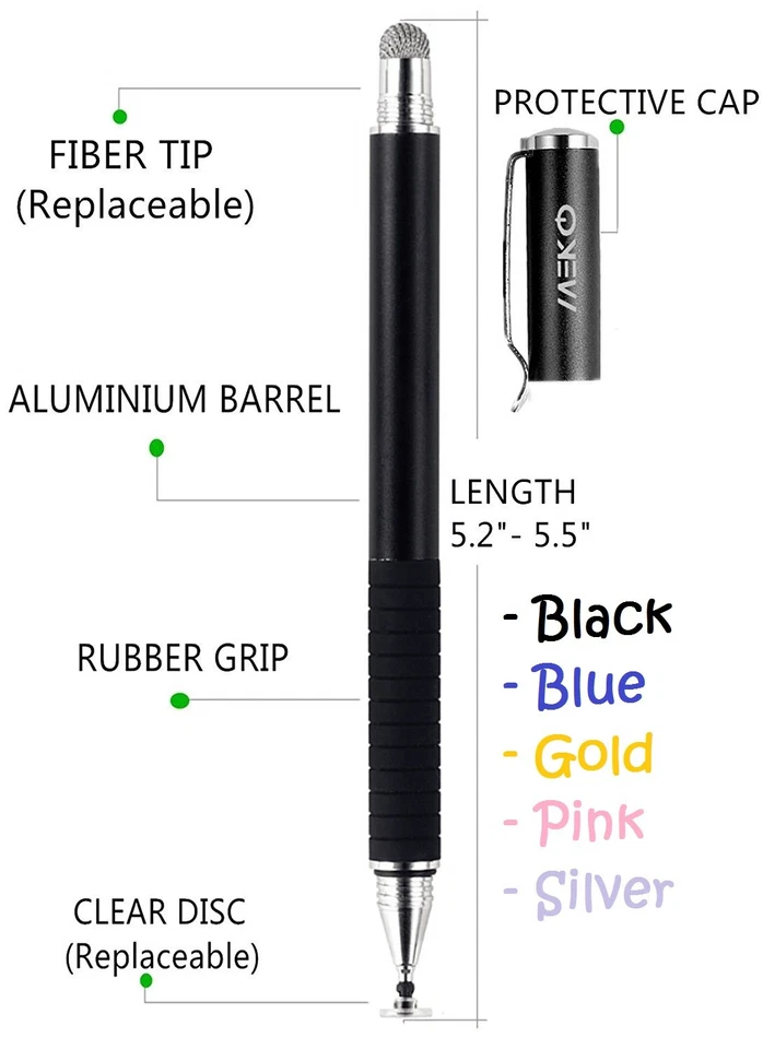 (2 in 1) Precision Dual Tip Stylus for iPad iOS Android - Choose Color - Image 3 of 4