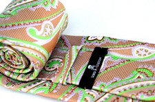 Lord R Colton Masterworks Tie - Lerici Taupe Tapestry Paisley Necktie - New