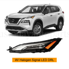 Left Headlight For 2021-2023 Nissan Rogue Halogen Wled Drl Headlamp Driver Side Left Headlight For 2021-2023 Nissan Rogue Halogen Wled Drl Headlamp Driver Side