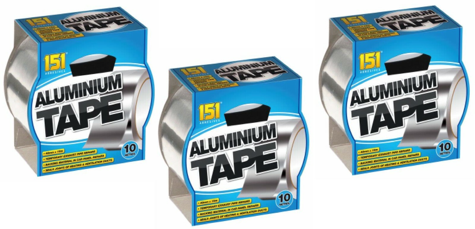 2x 151 SILVER ALUMINIUM TAPE 48MM X 10M HEAT RESISTANT FOR REPAIR INSULATION NEW - Image 11