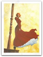 Affiche Tiburce Oger La Piste des Ombres Robe rouge Western 800ex signé 30x40