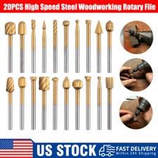 HSS 20PCS Diamond Burr Bit Drill Set Rotary Multi Dremel Rotary Tool Accessories