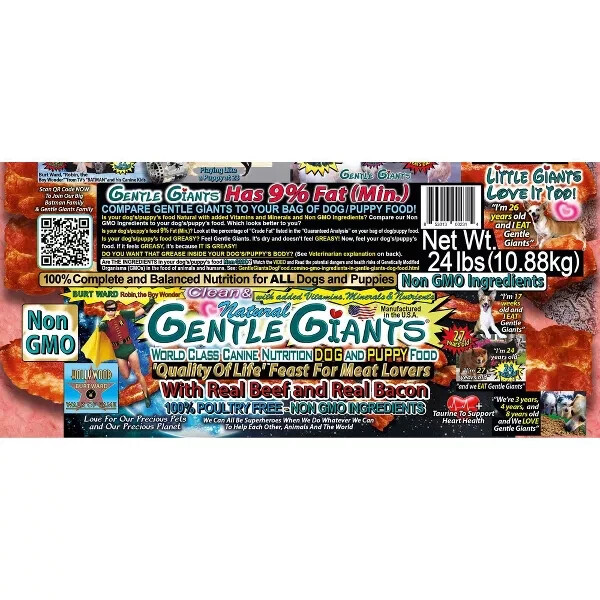 Real Beef & Real Bacon Complete & Balanced Dry Dog Food 24lbs DEW