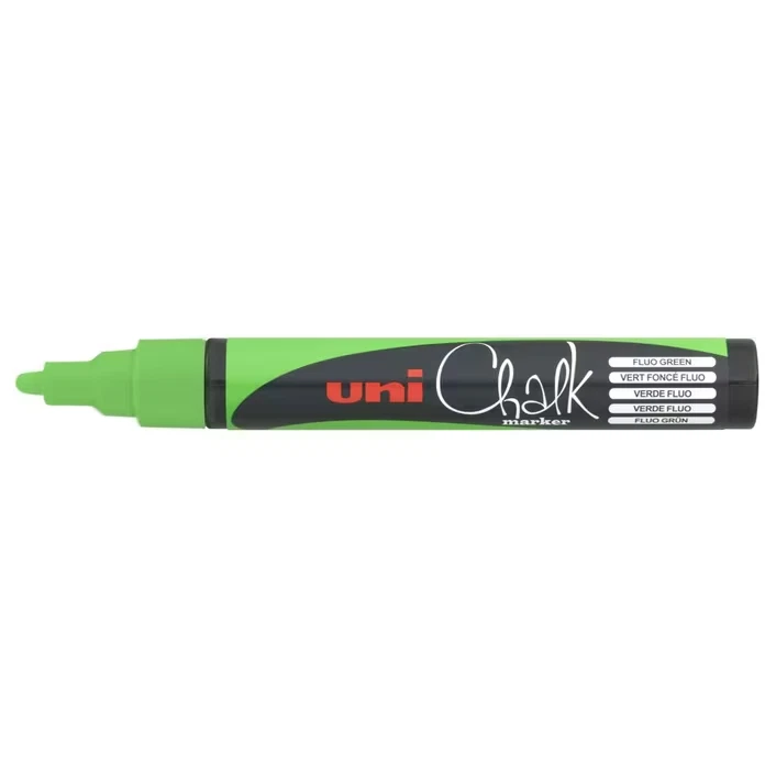 3 x FLUORO GREEN Uni Liquid Chalk Marker Medium 1.8 - 2.5mm Bullet Tip - image 2 of 2