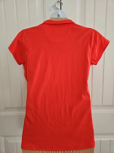 Ladies Pebble Beach Dry-Luxe Performance Golf Polo Shirt - Coral - Size XL - Picture 5 of 10