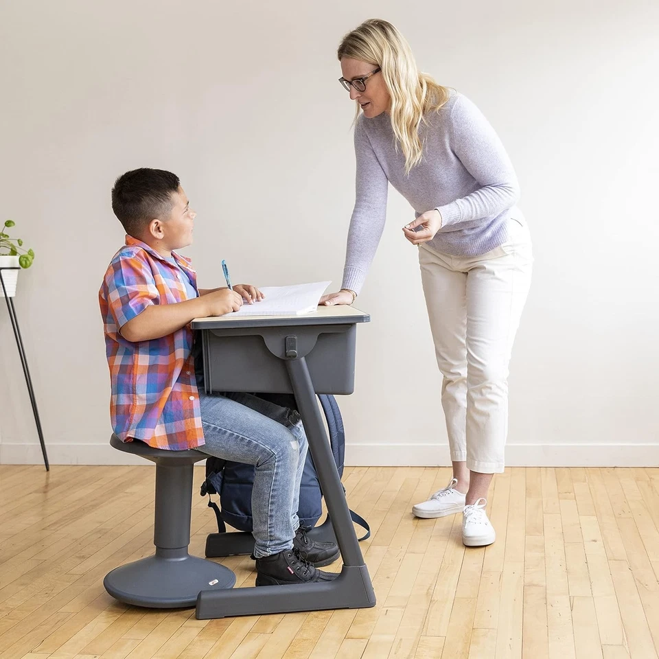 ECR4Kids Cueva Recepción Abierta con Caja de Libros de Plástico, Aula Arce/Negro  Foto 2 de 4