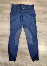 Tredstep Ireland Solo Knee Patch Breeches Blue Women's 24R