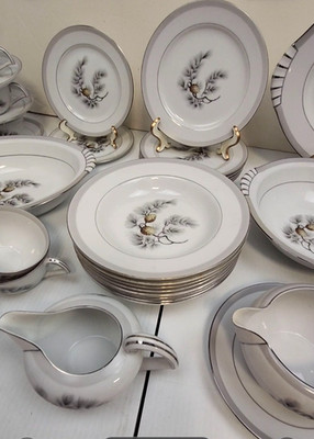 Kent China Silver Pine Japan Pinecone Dinnerware Replacement Pieces Choose Item