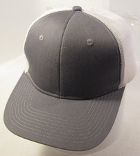 Gray Trucker Hat Mens Adjustable White Mesh Cap Modern Blank Snapback Plain New