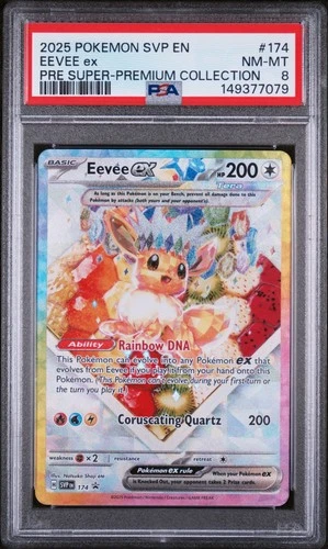 EEVEE EX 174 BLACK STAR PROMO SPC 2025 POKEMON SVP PRISMATIC SUPER PREMIUM PSA 8
