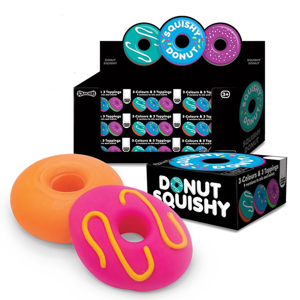 Scrunchems Stress Ball Fidget Fun Donut Squishy Toy Anxiety Relief Autism ASD