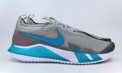 Nike React Vapor NXT HC Hartplatz Tennisschuhe UK 14 Grau Nebel Blau CV0724-024