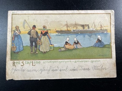 Titanic Red Star Line ship art Postcard O De Rycker & Mendel Bruxelles BB-1