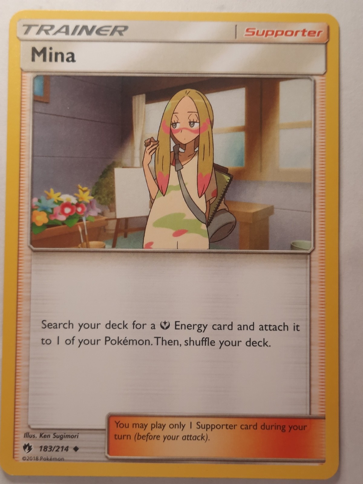 Mina 183/214 Uncommon Lost Thunder Lightly Played Pokemon Card TCG Single