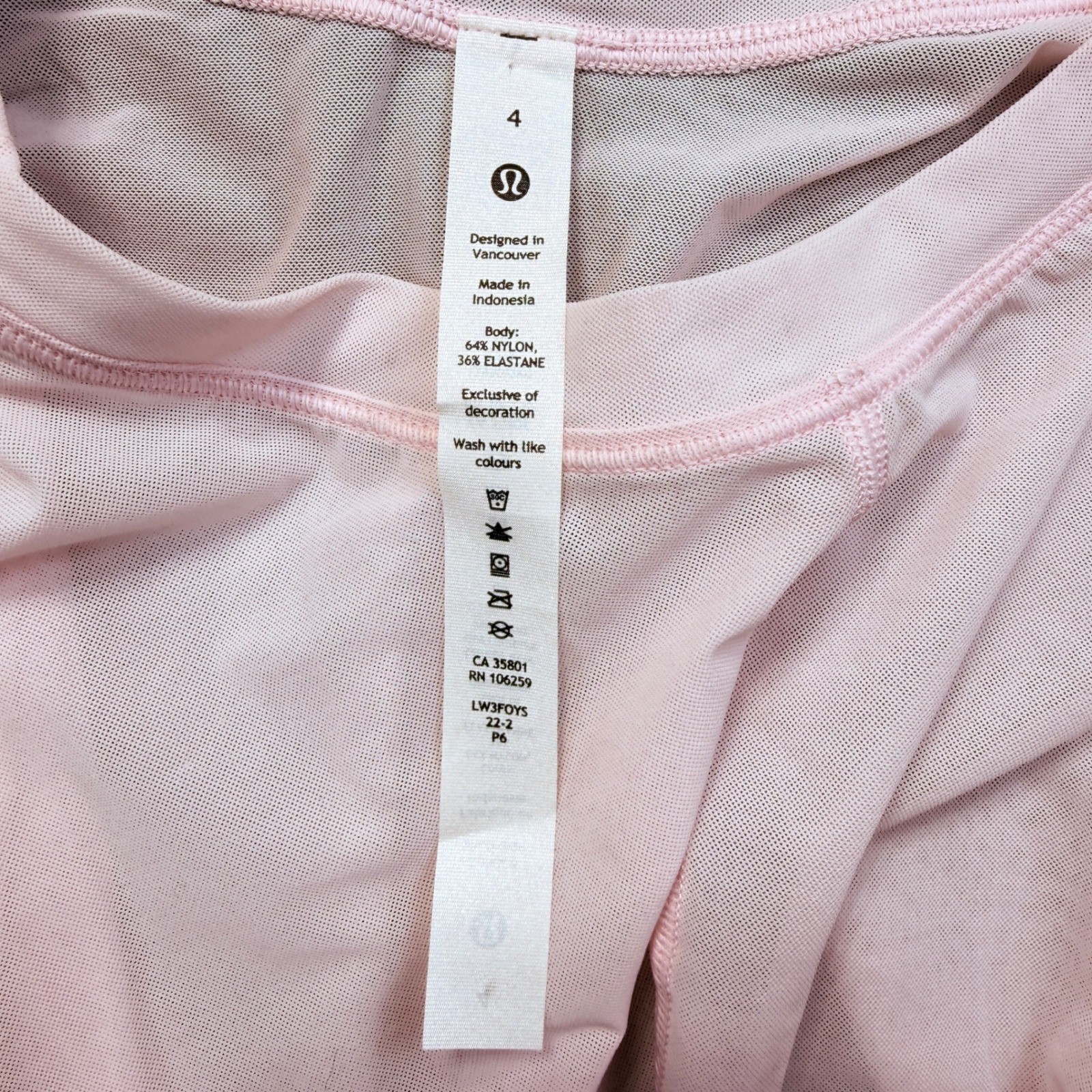 Lululemon Lightweight Mesh Reversible Yoga Tee sz 4 Strawberry Milkshake LW3FOY image 4