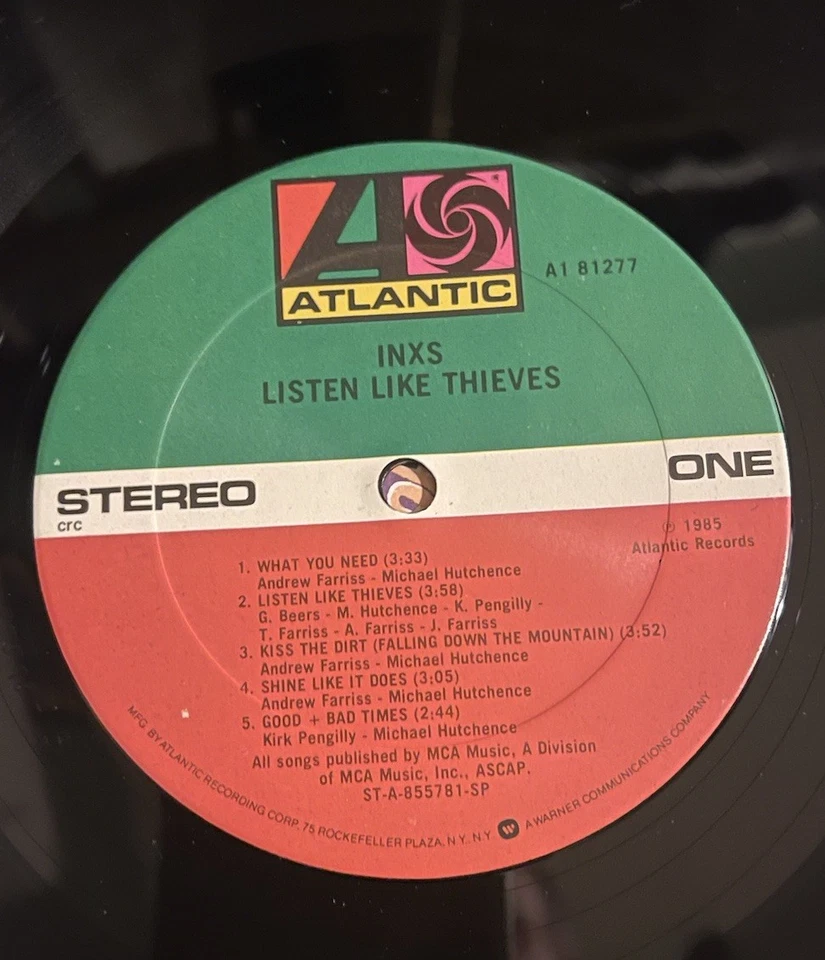 INXS - Listen Like Thieves 1985 Atlantic LP Album 81277-1 Near Mint Vinyl - Image 4 of 4