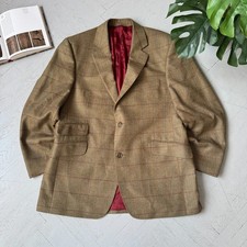Vintage Preppy Classic Pure Wool Blazer Check Jacket Elegant Style