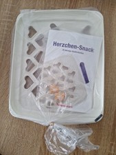 Tupperware: Herzchen-Snack Teigtaschenformer + passender Gefrierbehälter 1,25 L