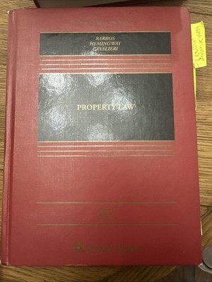 Property Law Second Edition Barros Hemingway Cavalieri Hardcover Book
