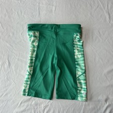 Nike Youth Girl's Trophy Green Tie-Dye Dri-Fit Training Bike Shorts Size L