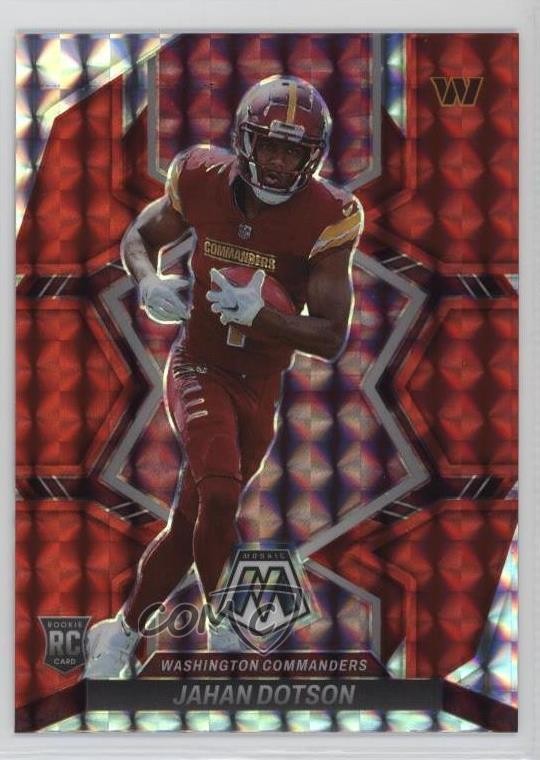 2022 Panini Mosaic Rookies Red Mosaic Prizm Jahan Dotson #314 1u6