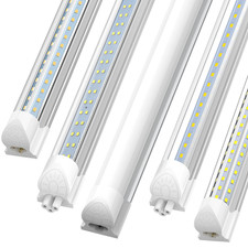 ETL 8ft LED Shop Light, 4/12 Pack -100W, 9000LM, 6000K Cool White T8 Tube Lights
